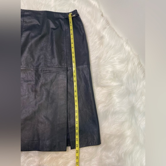 LOFT Leather MIDI Skirt size 6 - Picture 6 of 8